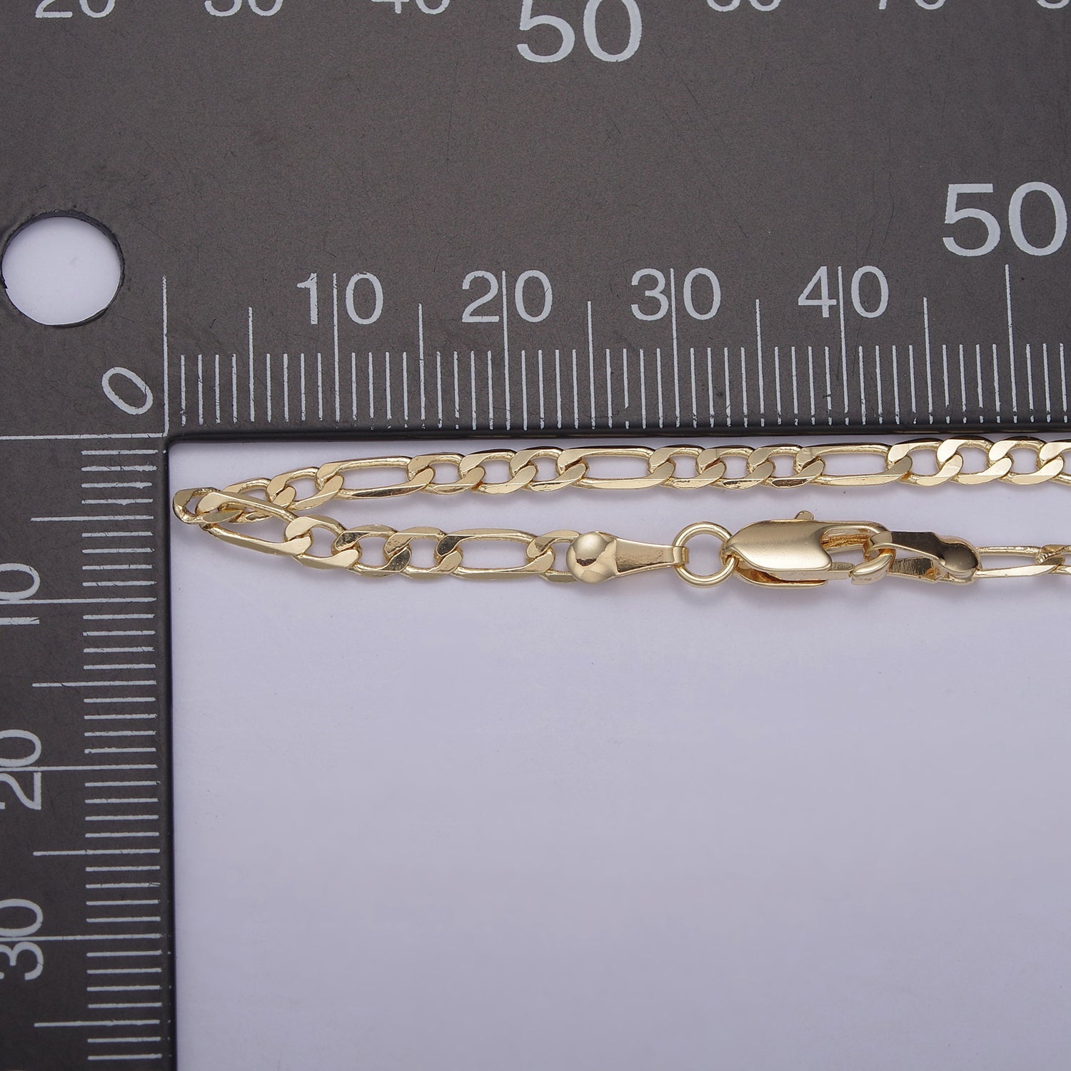14K Gold Filled Figaro Necklace • Minimalist Necklace Chain • Unisex Figaro Chain • Figaro 16" 18" 20" Chains Ready to Wear WA-666 - DLUXCA