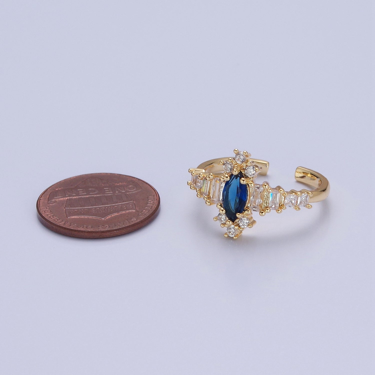 Blue Eye Ring for Statement Jewelry P-291 - DLUXCA