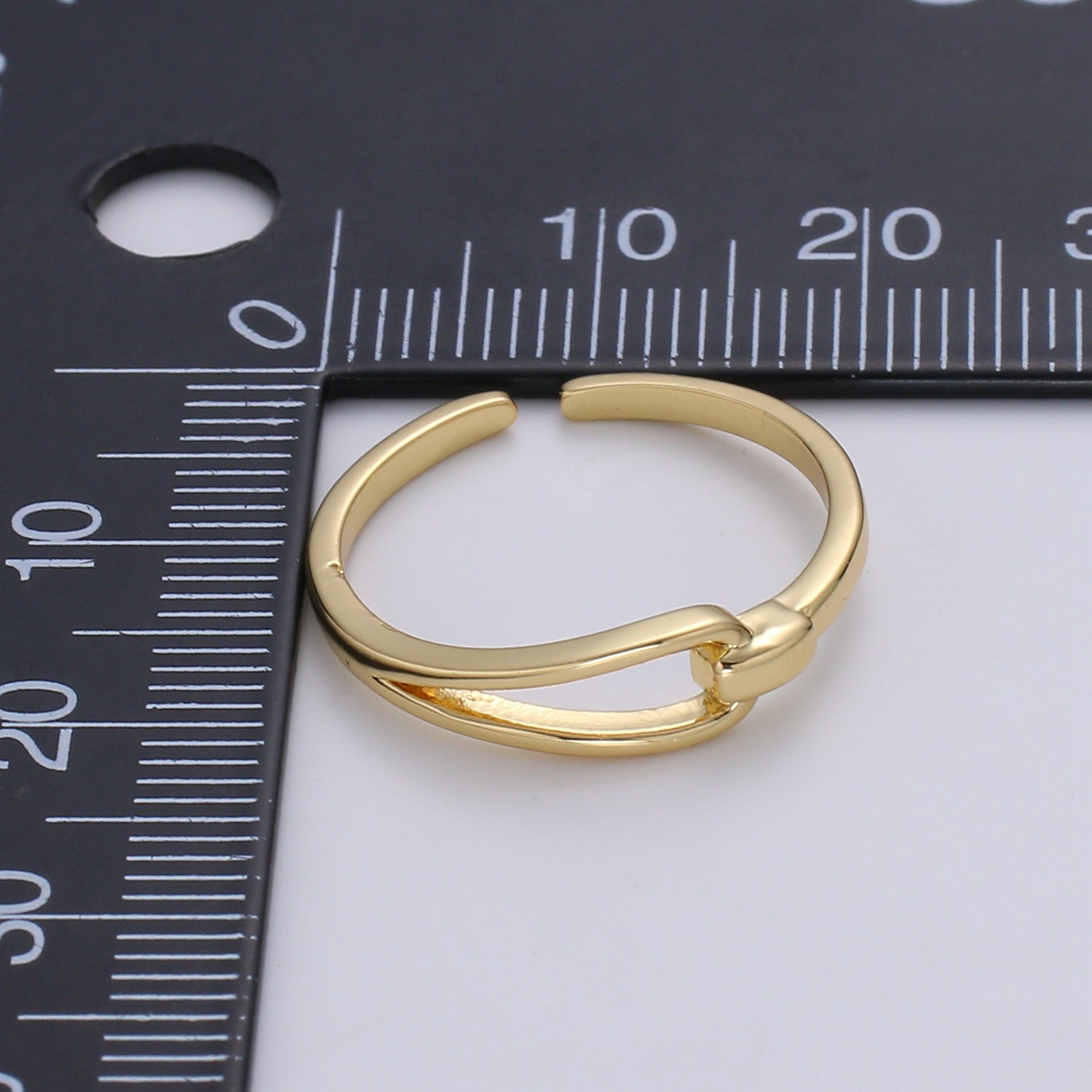 1pc Hold Me Tight Gold Ring, Adjustable Gold Curb Ring, Simple Hook Ring, Grasp Ring R534 - DLUXCA