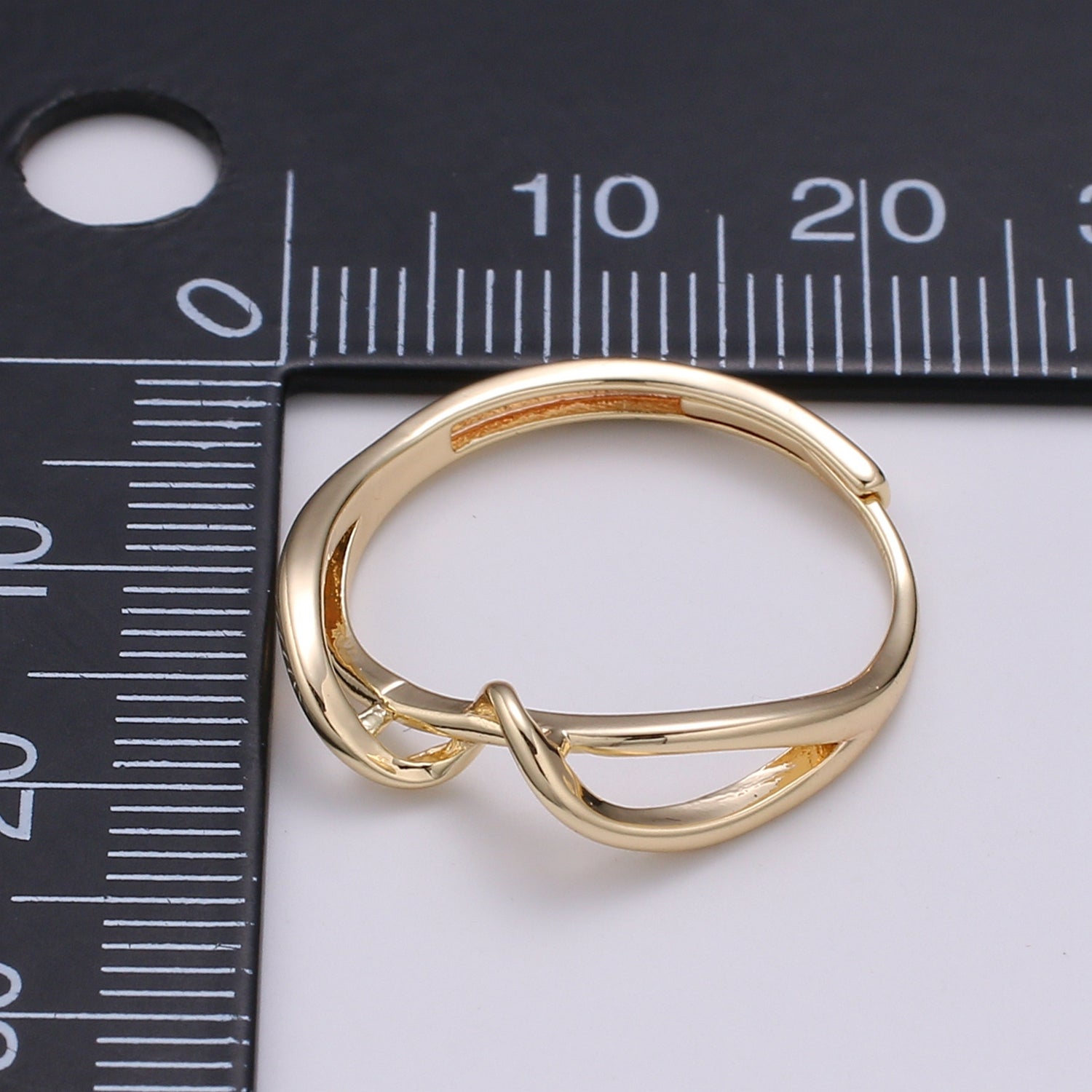 Simple Wave Gold Filled adjustable Ring - R250 - DLUXCA