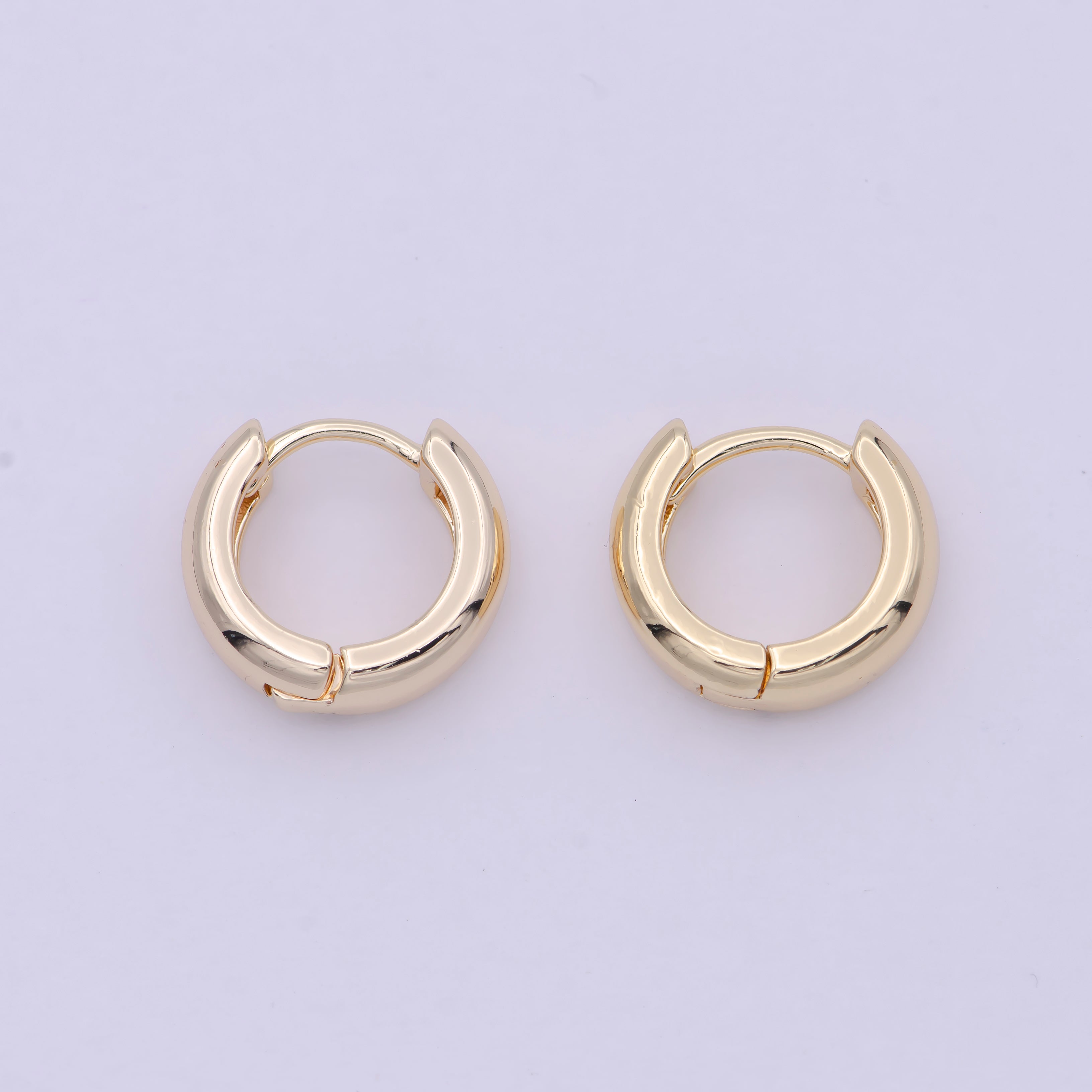 1 Pair 14K Gold Filled Small Lever Back Hoop Earrings 14mm, 16mm, 18mm ,23mm Earring Hypoallergenic Jewelry - DLUXCA