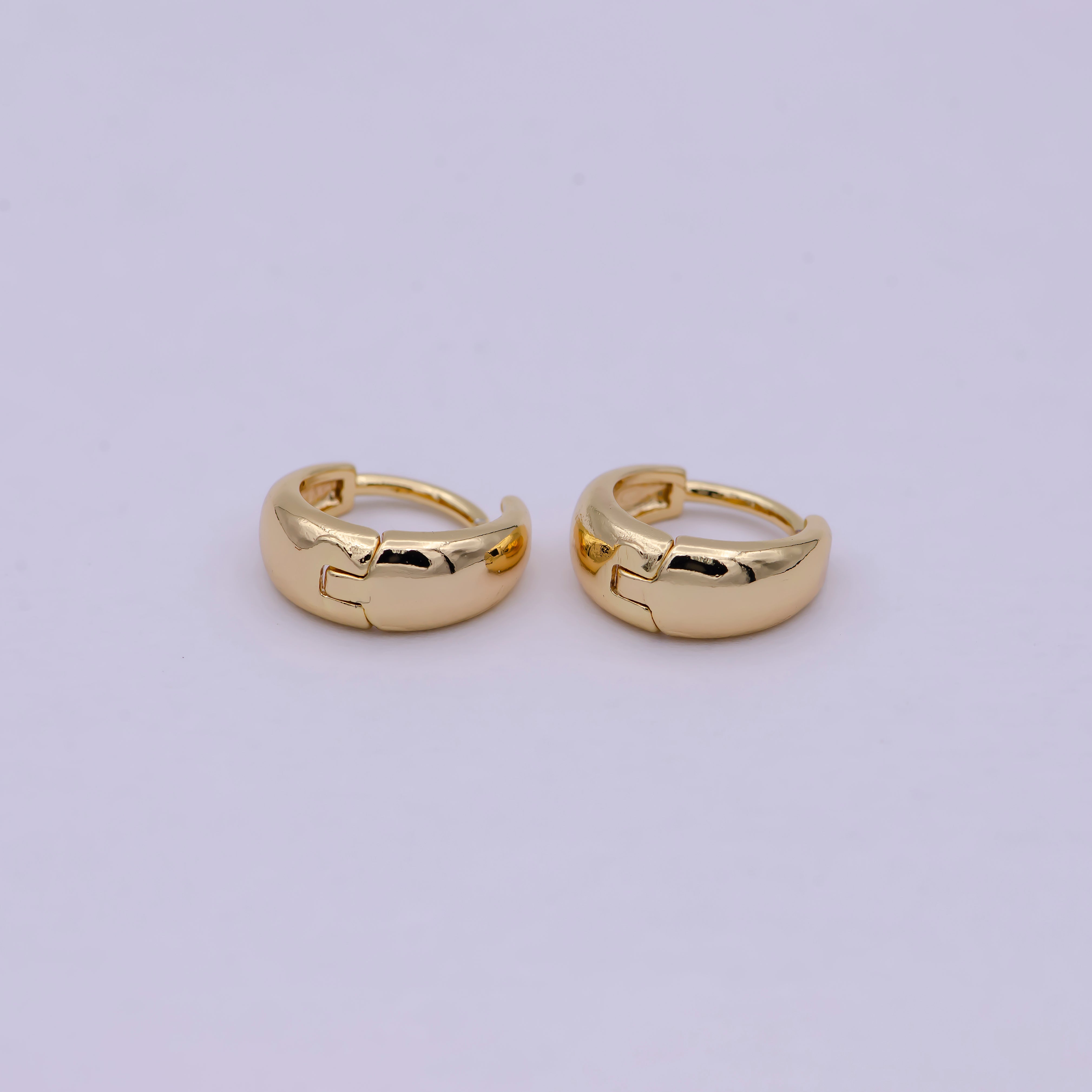 Hypoallergenic Tiny Hoop Earrings • 14k Gold Filled Dainty Earrings • Huggie Hoops Earrings • Minimalist Earrings Wholesale Jewelry T-280 - DLUXCA