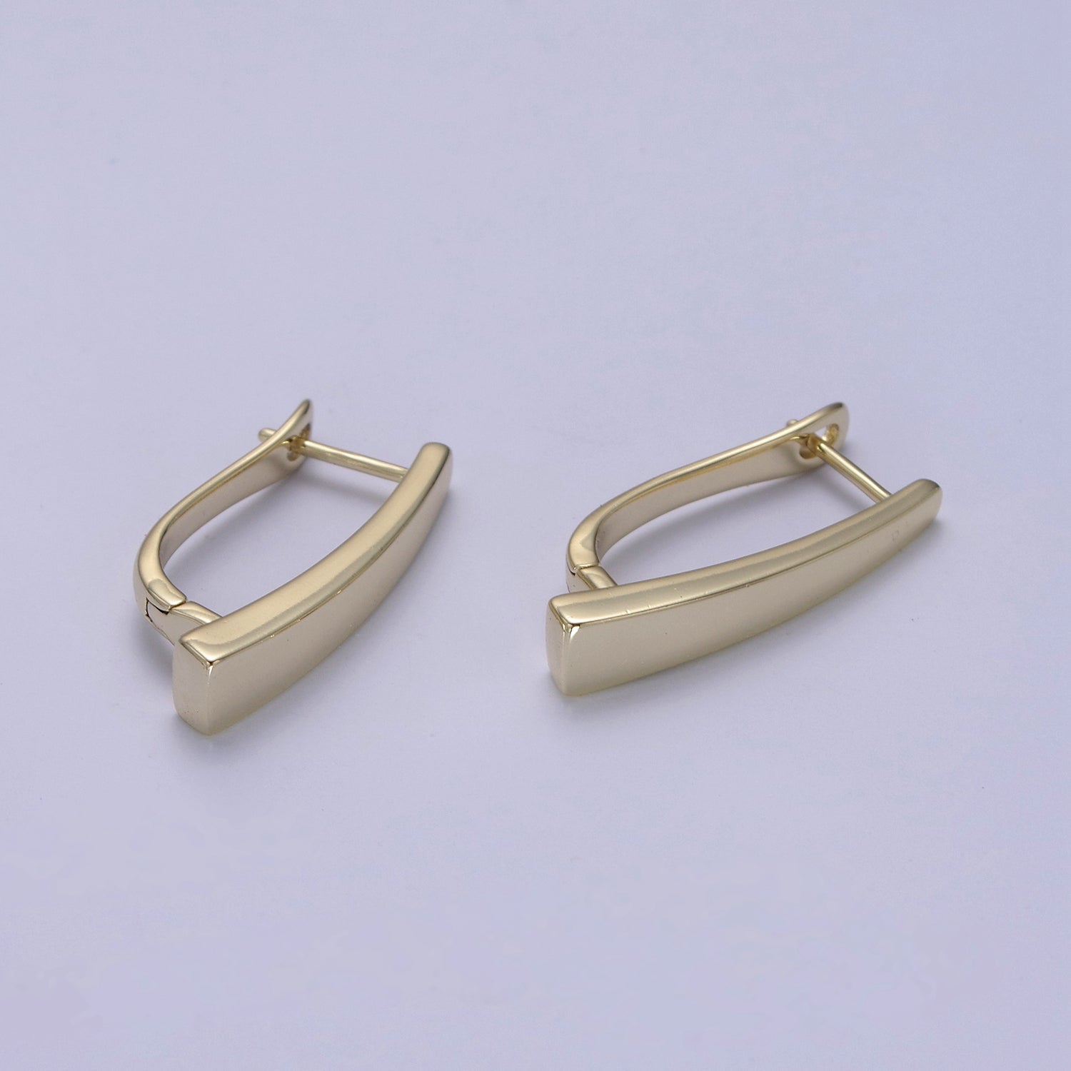 Delicate Long Thin Hoops, Lightweight Gold Hoops, Minimalist Hoops, Simple Gold Hoops, Gold Geometrical Hoops Gold filled - DLUXCA