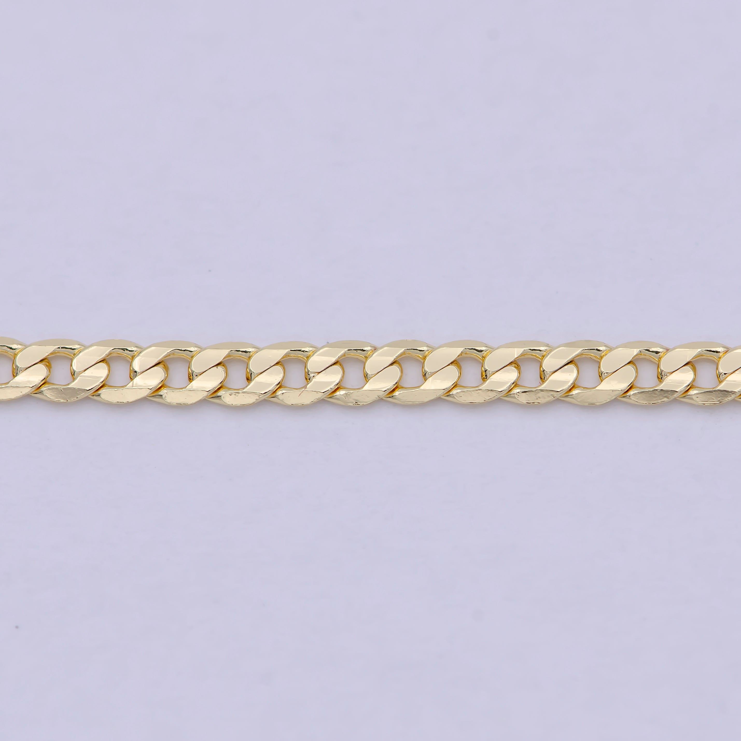 18K Gold Filled Curb Chain Necklace, 17.2 Inch Curb Chain Necklace, Dainty 2.2mm Link Necklace w/ Spring Clasp | WA-834 - DLUXCA