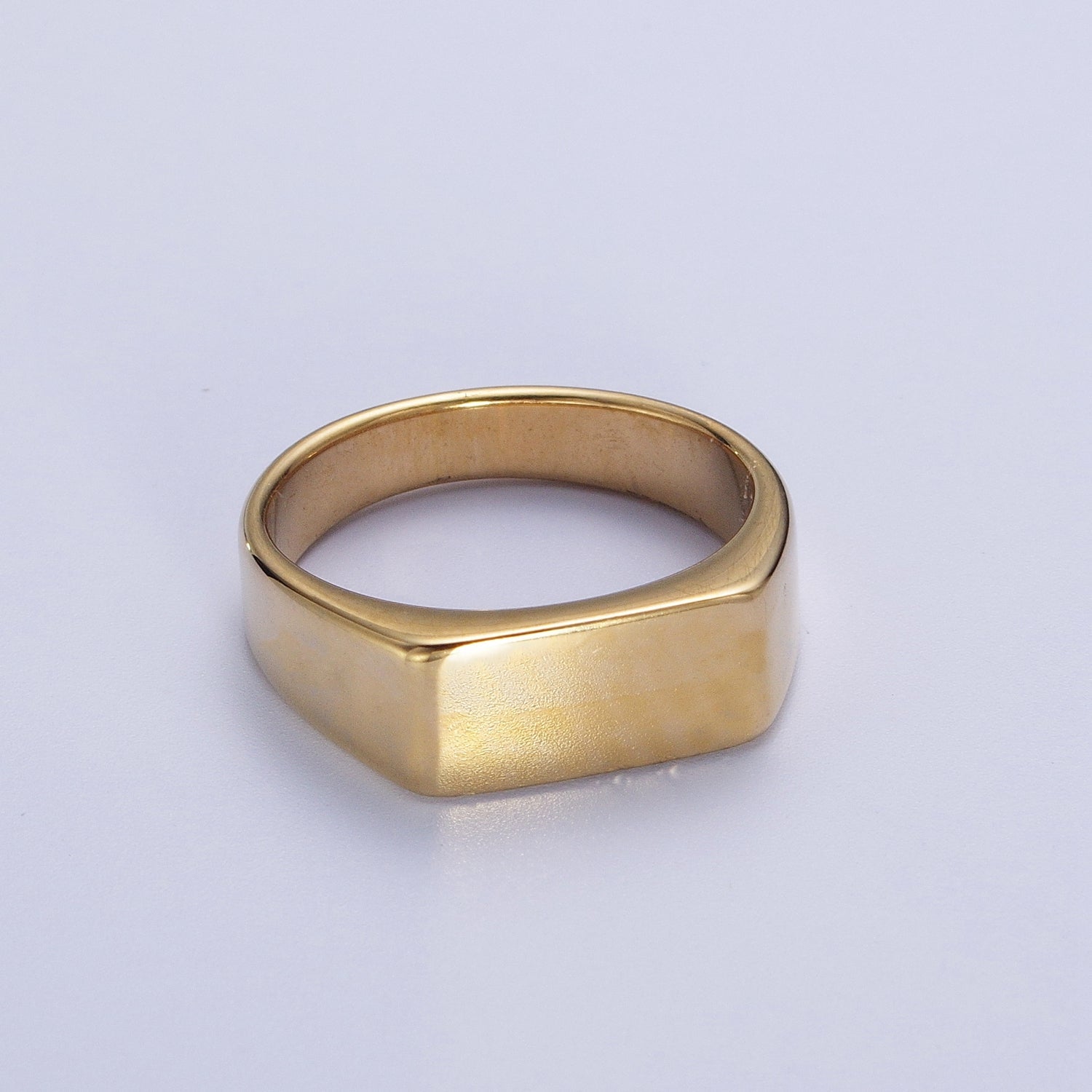 Stainless Steel Rectangular Bar Minimalist Gold, Silver Ring | V079 V080 V081 V082 - DLUXCA