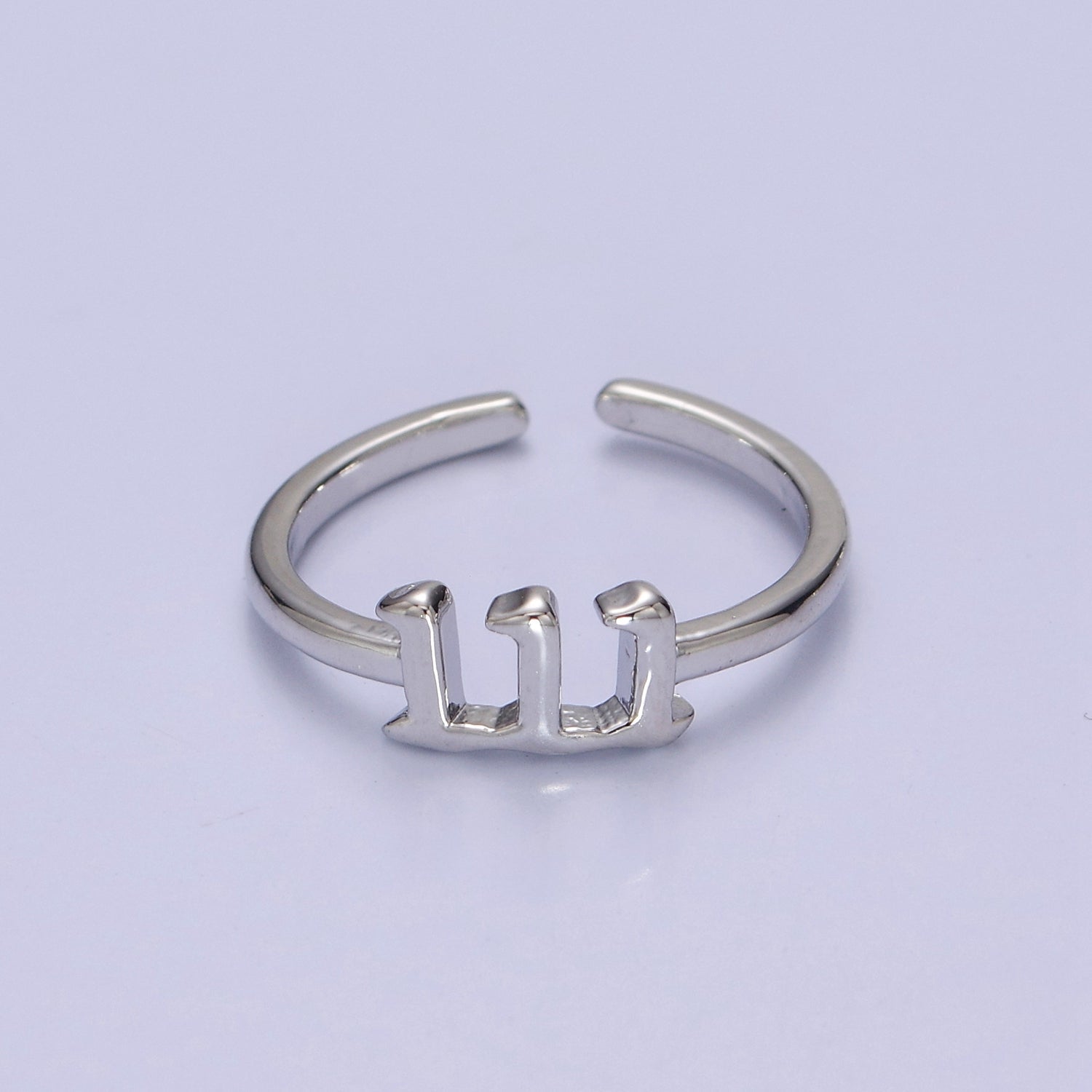 111 222 333 444 555 777 999 888 Angel Number Ring Silver Custom Jewelry Number Ring Open Adjustable Trend Ring V-197 - DLUXCA