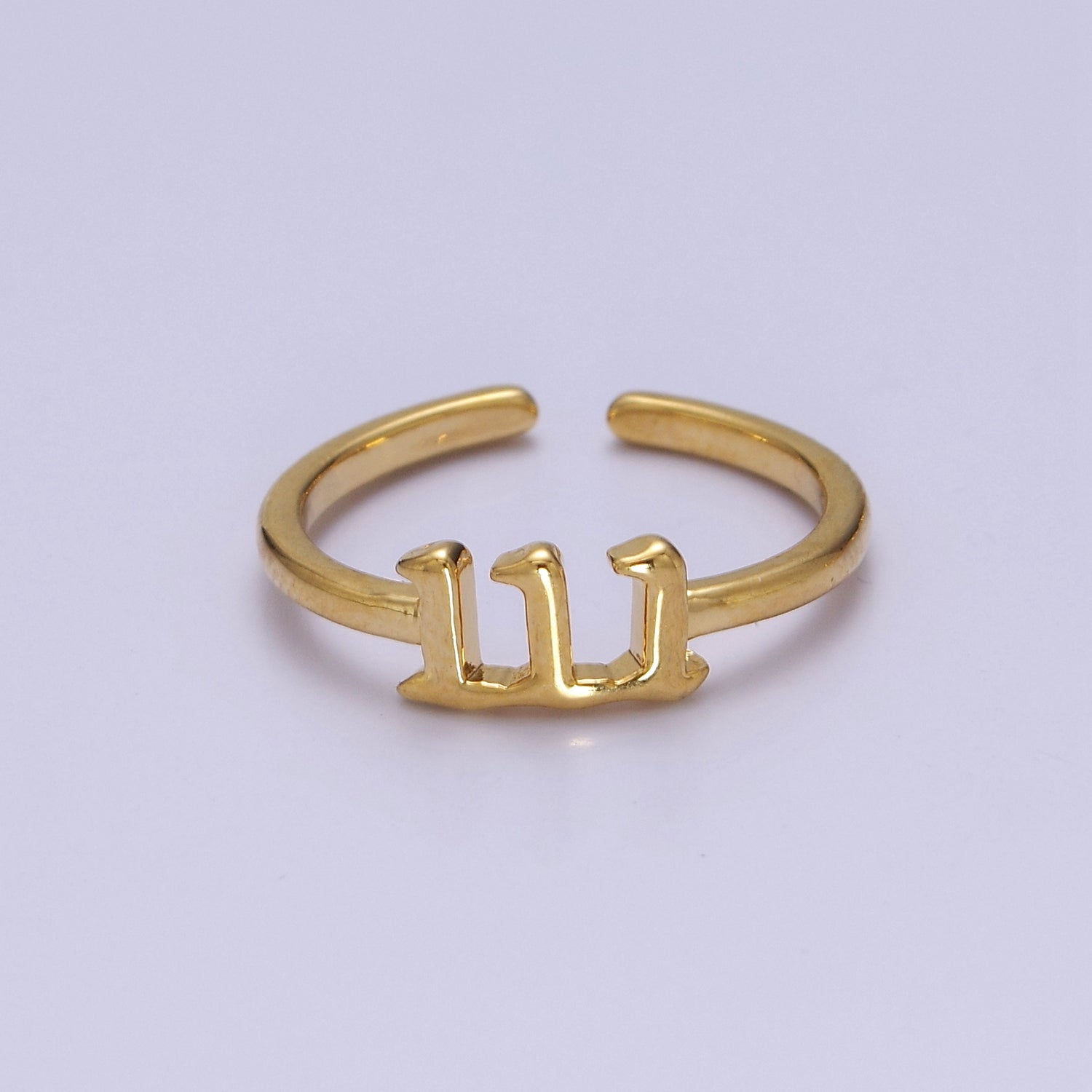 Dainty Angel Number Ring, Minimalist Gold Filled Ring Unisex Personalized Jewelry, Statement Rings V-206 - DLUXCA