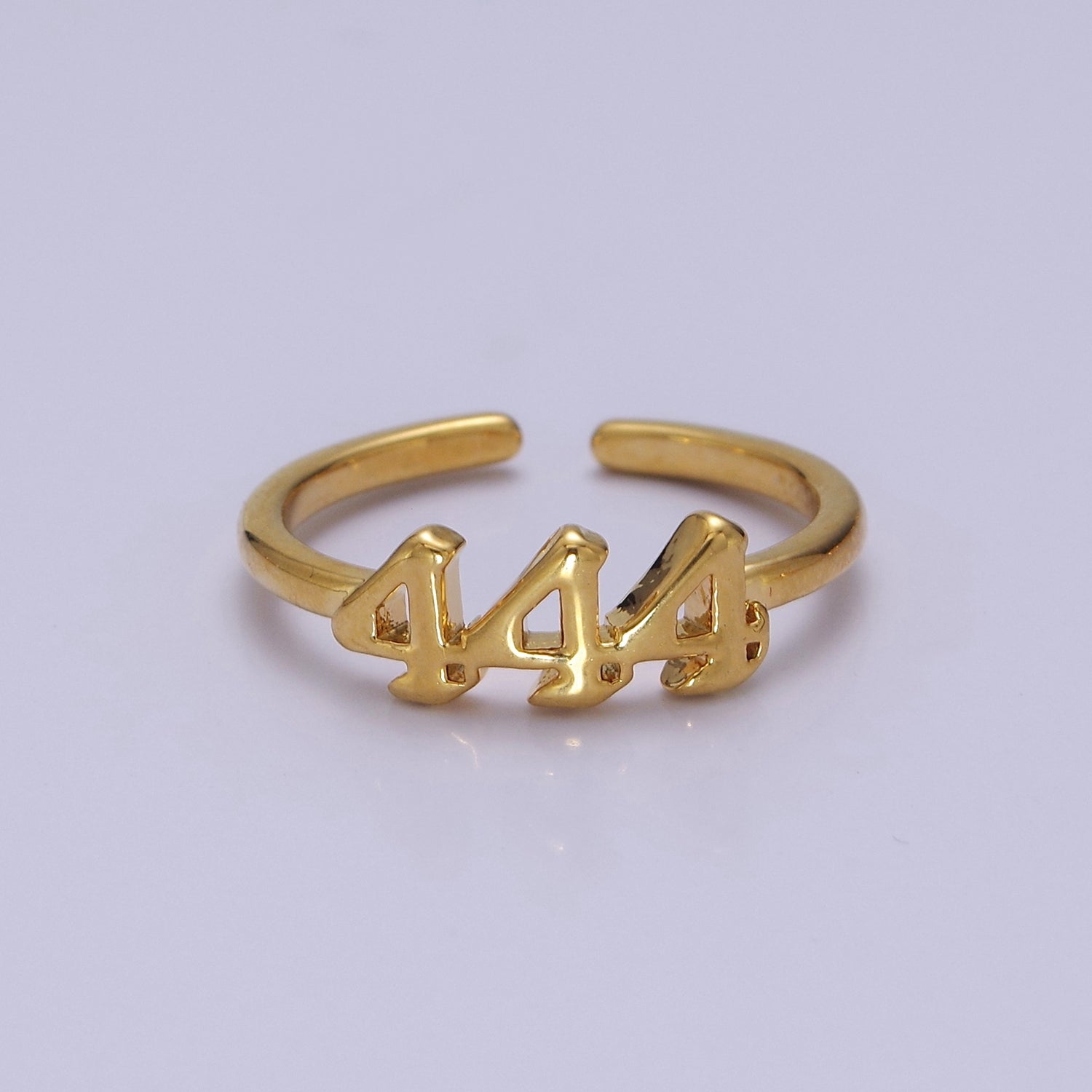 Dainty Angel Number Ring, Minimalist Gold Filled Ring Unisex Personalized Jewelry, Statement Rings V-206 - DLUXCA