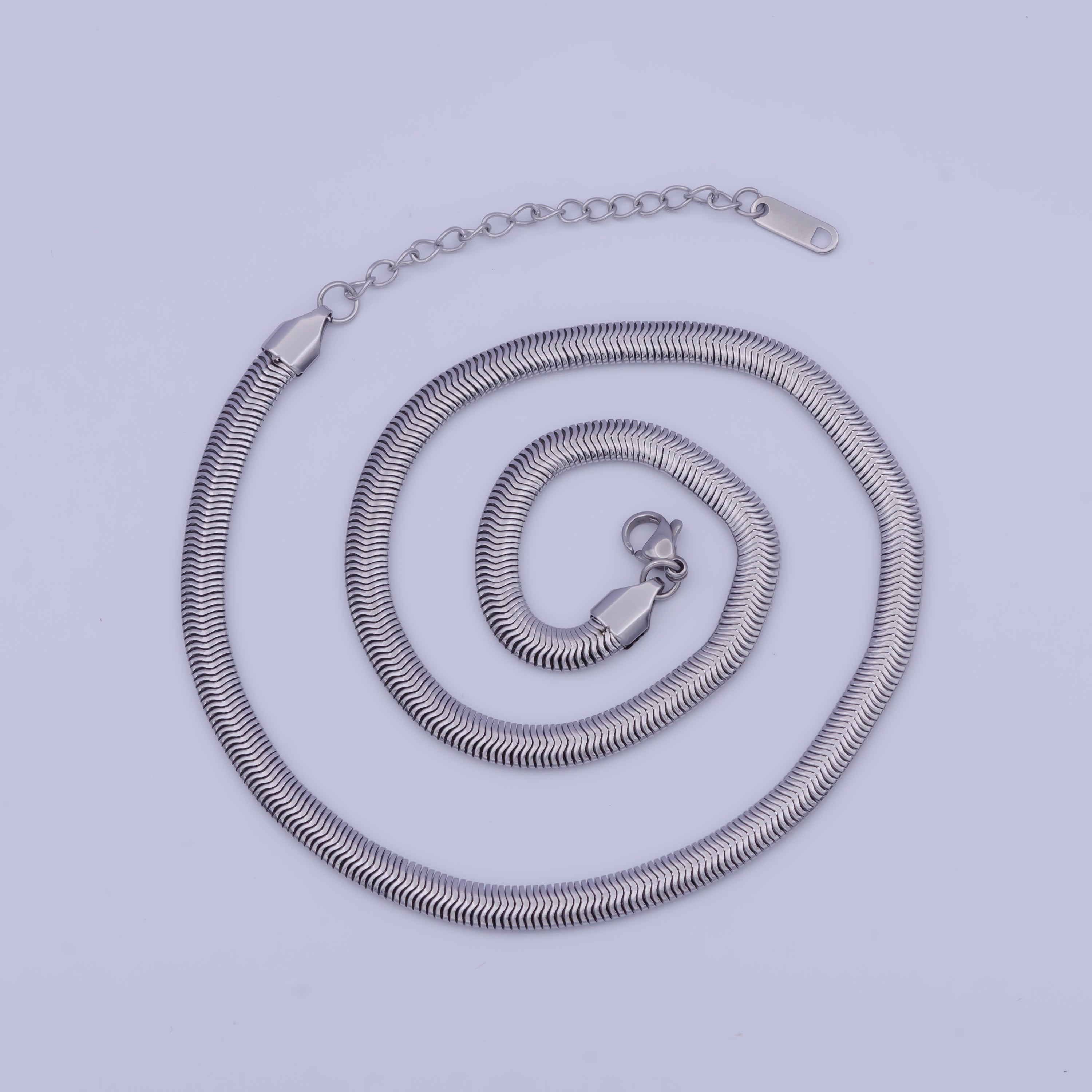 Snake Chain Necklace 16,18,20 Inch + 2.5" extender Length in 24k Gold Filled Chain WA-1138 - DLUXCA