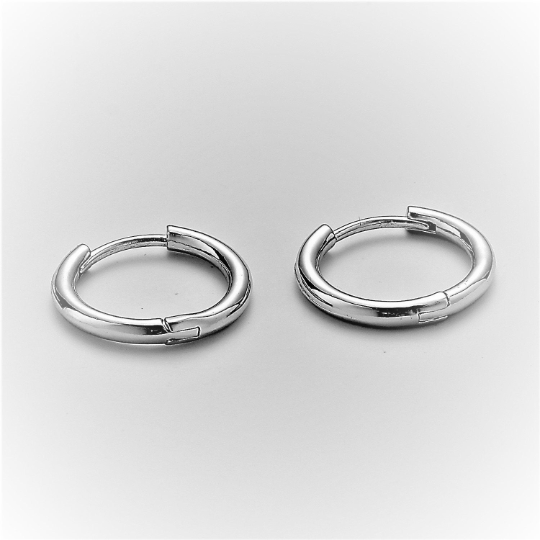 Mini Round hoop earrings, 18mm, 14K gold plated brass, Nickel free, Earrings making, Simple Round hoop 1 pair hoops - DLUXCA
