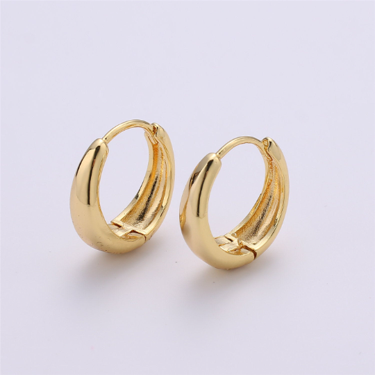 Gold Filled Huggie Hoops / Perfect for Every Day Wear / Minimalist Earring Jewelry / Perfect Gift For Her and For Girls - DLUXCA