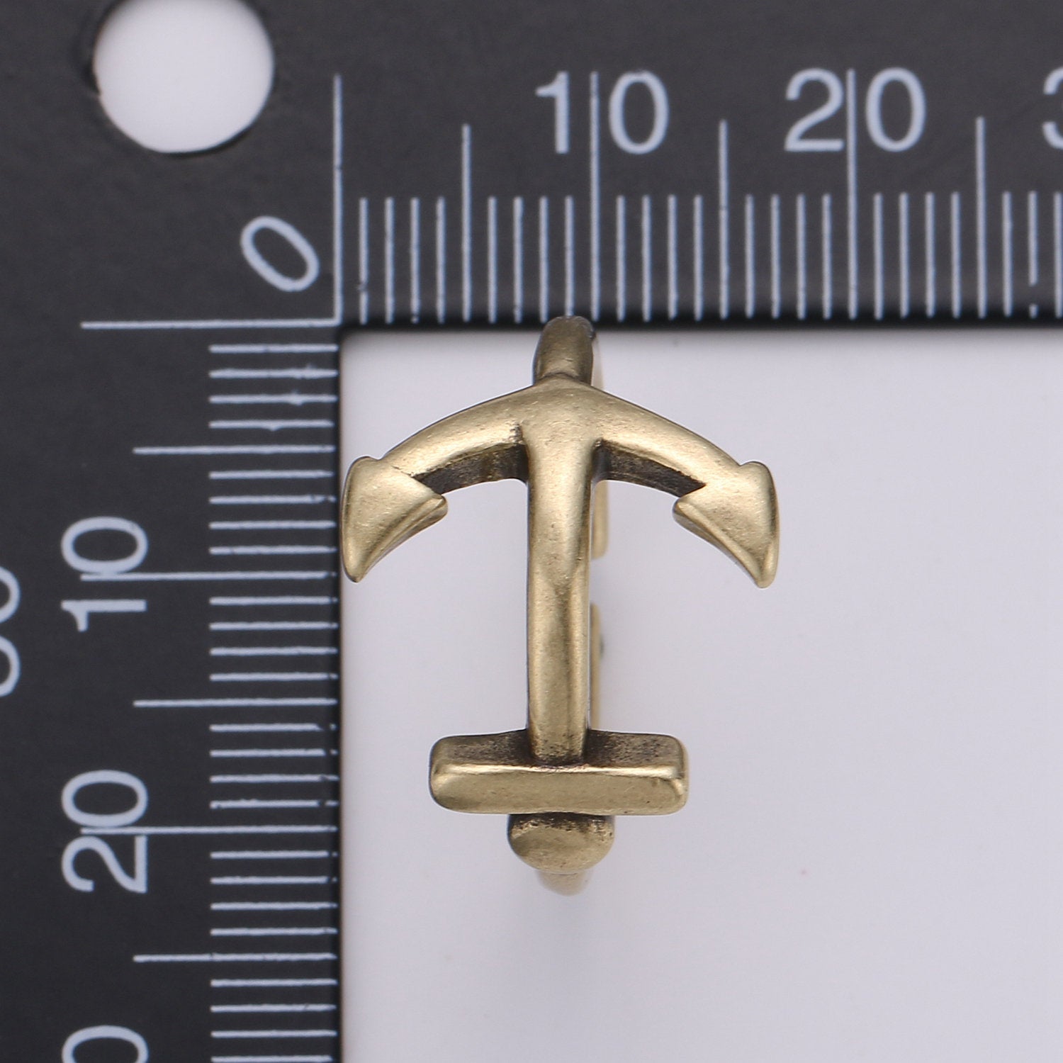 1x Sideways Anchor Ring in Gold or Antique Gold - Sideways Anchor Ring - Horizontal Anchor Ring - Adjustable Ring - DLUXCA