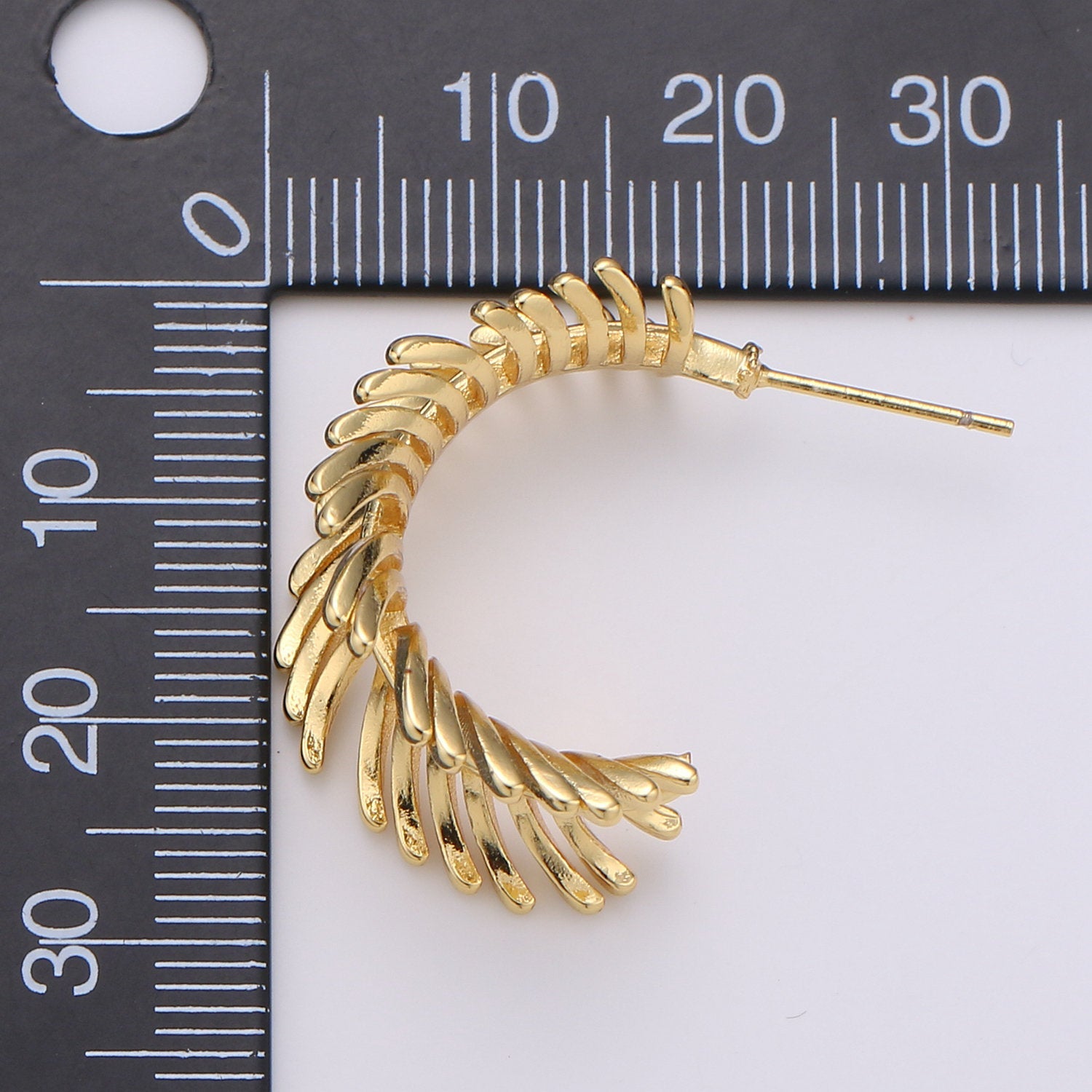 Gold Feather Hoop Earrings Boho Gold Leaf Hoop Earrings Autumn Jewelry Festival Earrings Gift for Her Bohemian Earrings Big Hoop Earring - DLUXCA