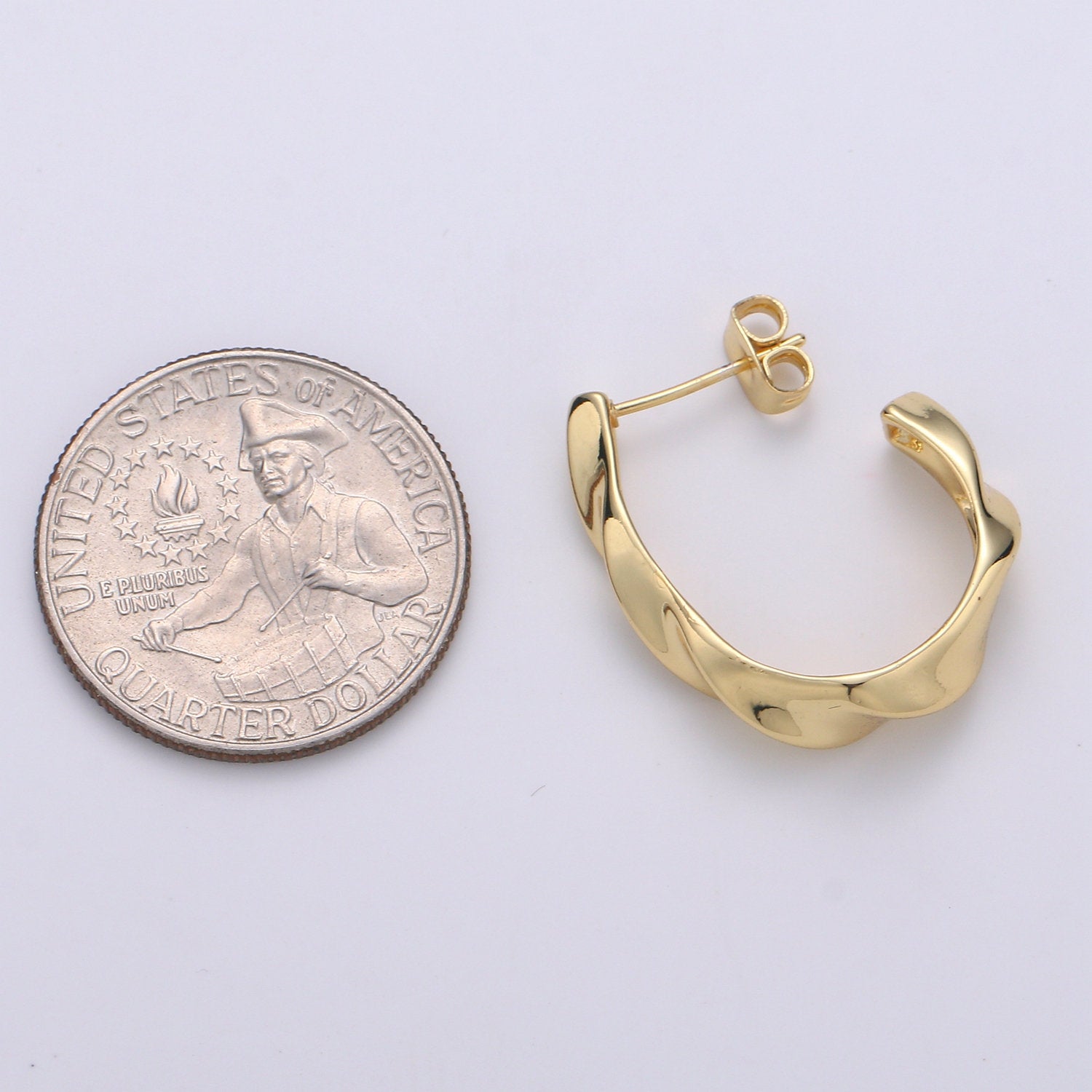 2pcs 14k Gold Filled Circular Hoop Earring, Earring Supplies for DIY Earring Jewelry,  Earring Supply DIY Findings, Perfect for DIY Earrings - DLUXCA
