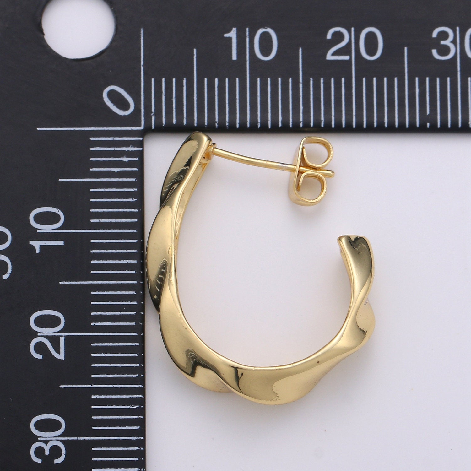 2pcs 14k Gold Filled Circular Hoop Earring, Earring Supplies for DIY Earring Jewelry,  Earring Supply DIY Findings, Perfect for DIY Earrings - DLUXCA
