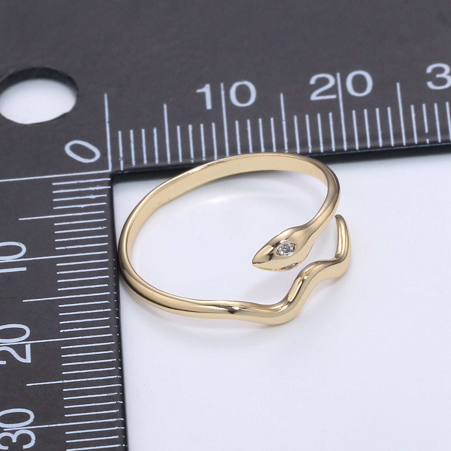 Adjustable Dainty Snake Ring Thin Serpent Ring Stackable Ring Gold Open Ring Adjustable Ring - DLUXCA